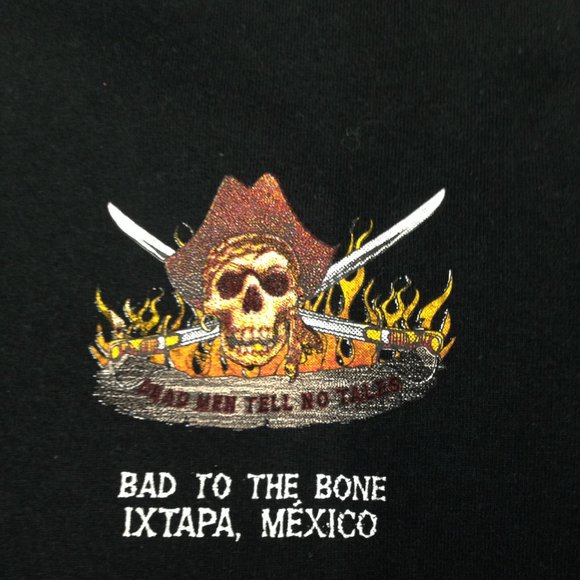 Bad To The Bone IXTAPA, Mexico Graphic T Shirt Men - Picture 3 of 6